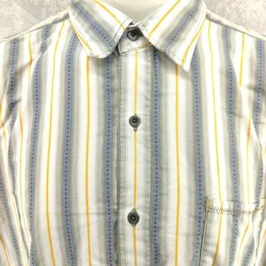 Kuhl Shirt Mens XXL 2XL White Blue Striped Aztec Western Button‎ Up Outdoors